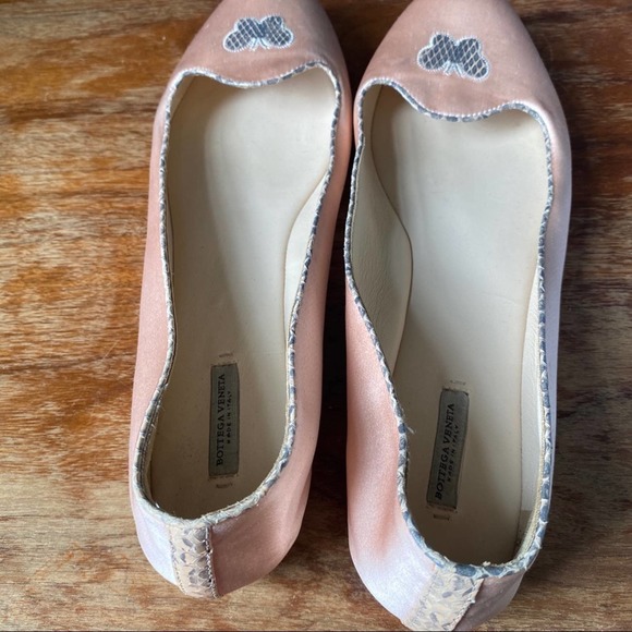 Bottega Veneta flamingo satin ayers ballerina flat Size 39.5 - Picture 13 of 16